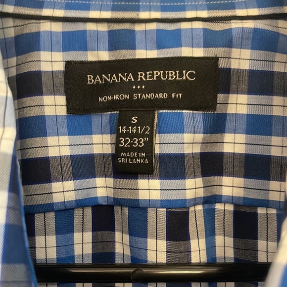 Banana Republic No Iron Plaid Dress Shirt - Picture 2 of 2